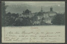Carte P ( Lausanne / La Cathédrale et le Château )