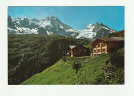 Postkarte Berghotel Obersteinberg Adelboden Holzhaus Vintage