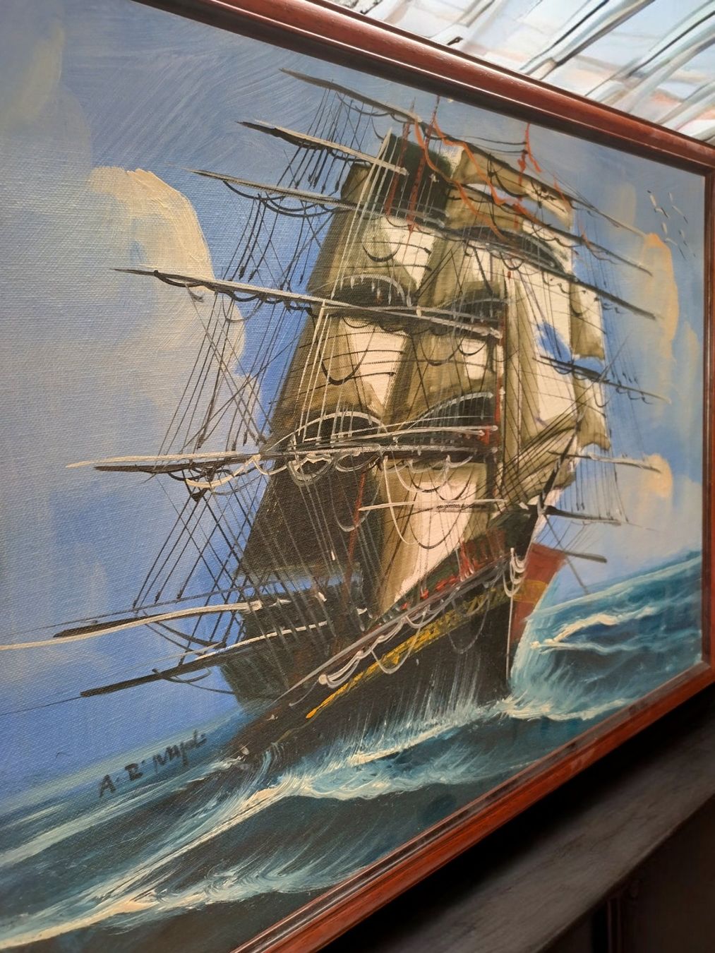 Dipinti: Segelschiff, neapolitanischer Schule 1900er – Usato da Zürich venduto da Zuerichparis08 2