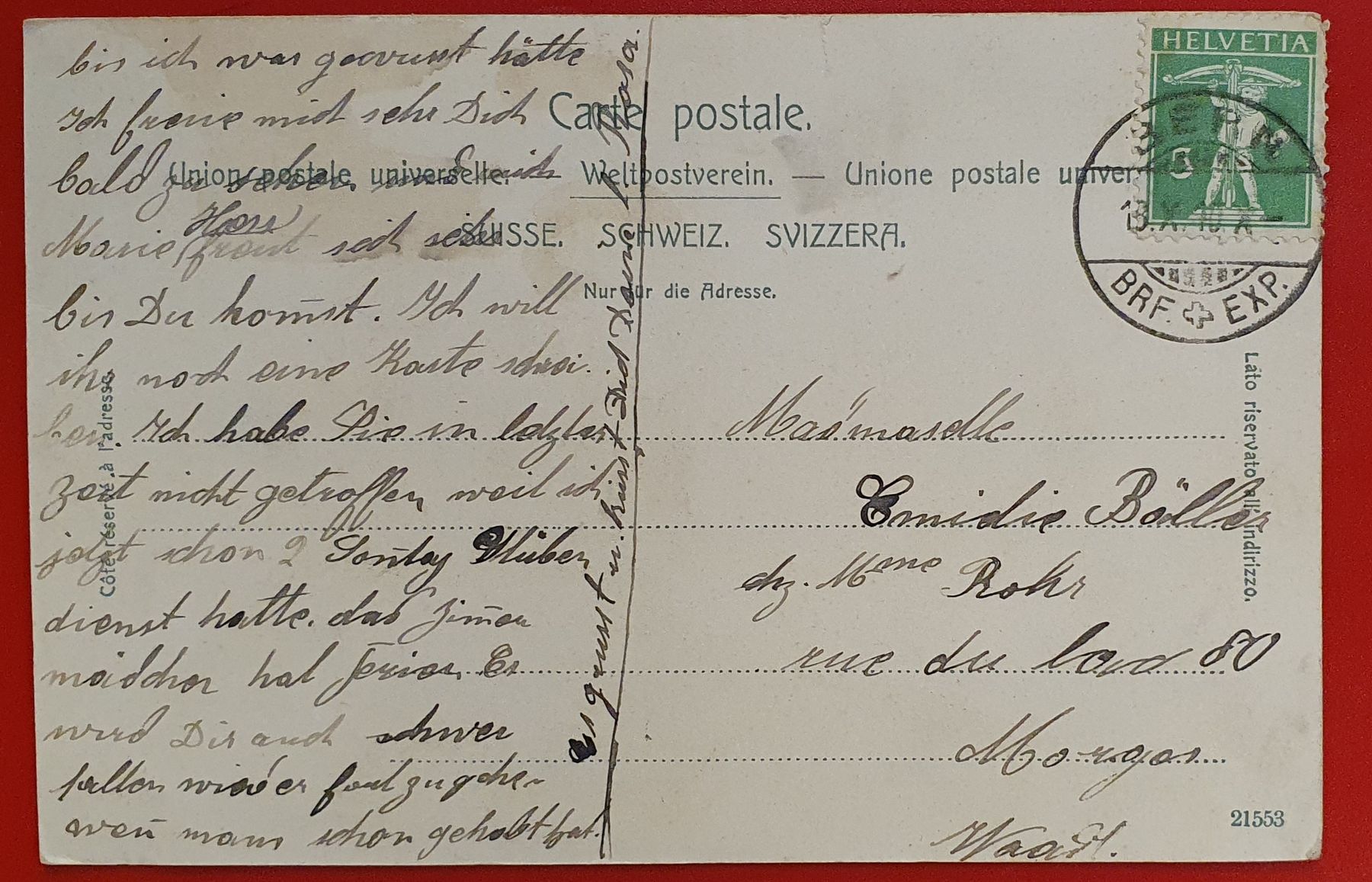 Cartoline postali: Gruss aus Bern 1910 - Chachelimarkt – Usato da Kreuzlingen venduto da Rschweiz1 1