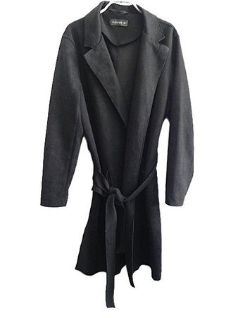 ca. Gr. 42 schwarze Jacke aus Wildleder Imitat waschbar
