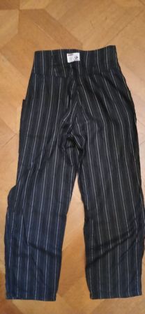Hose gestreift schwarz mit Reissverschluss gebraucht