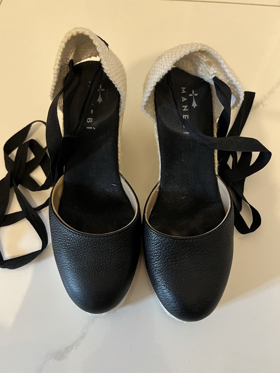 Damenschuhe: Zeppe Manebi con lacci neri – Gebraucht aus Sonvico von gborella