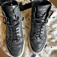 High-Top Sneaker Just Cavalli Leder schwarz gebrauchter Zust