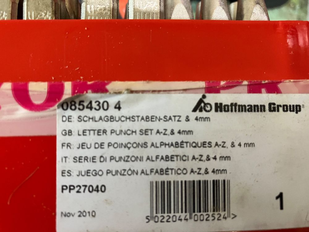 Schlagbuchstaben Set 38-teilig - Automatische Stanze Für Metall, Holz, Leder