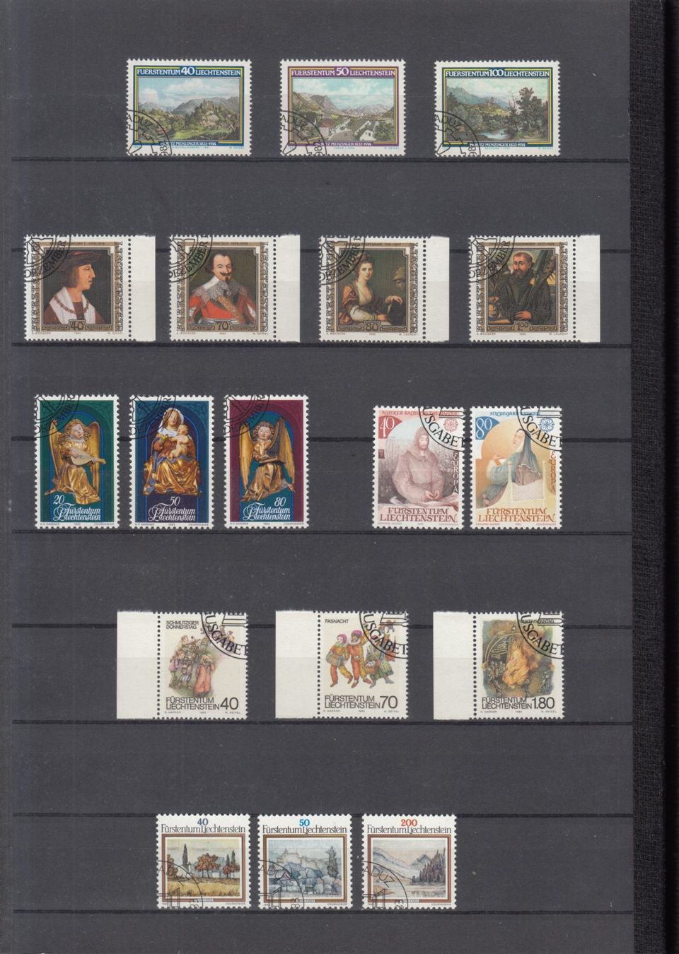 Alle Briefmarken: Liechtenstein 1967 - 1993 mit ET complett Fr. 990.- – Gebraucht aus Bürglen TG von StampGraf 5
