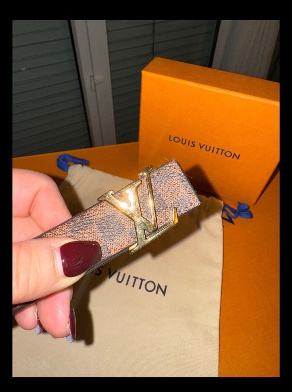Louis Vuitton Cinture: Louis Vuitton Gürtel- Damier Ebene Canvas, largeur 2 cm – Nuovo (secondo la descrizione) da Lausanne venduto da HBM_10 1