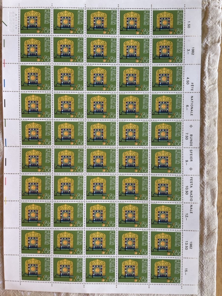 Alle Briefmarken: Timbres neuf pro patria 1982 – Neu und originalverpackt aus Geneve von HelloNico 1