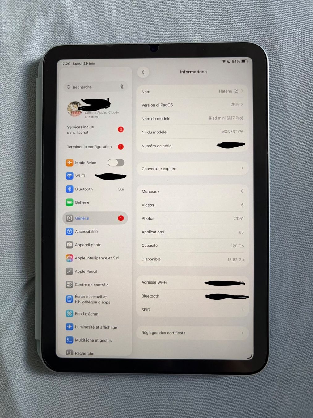 Apple Tablettes PC: iPad mini 7 A17 pro (2024) – D'occasion à Ecublens VD par ale_wyj5 2