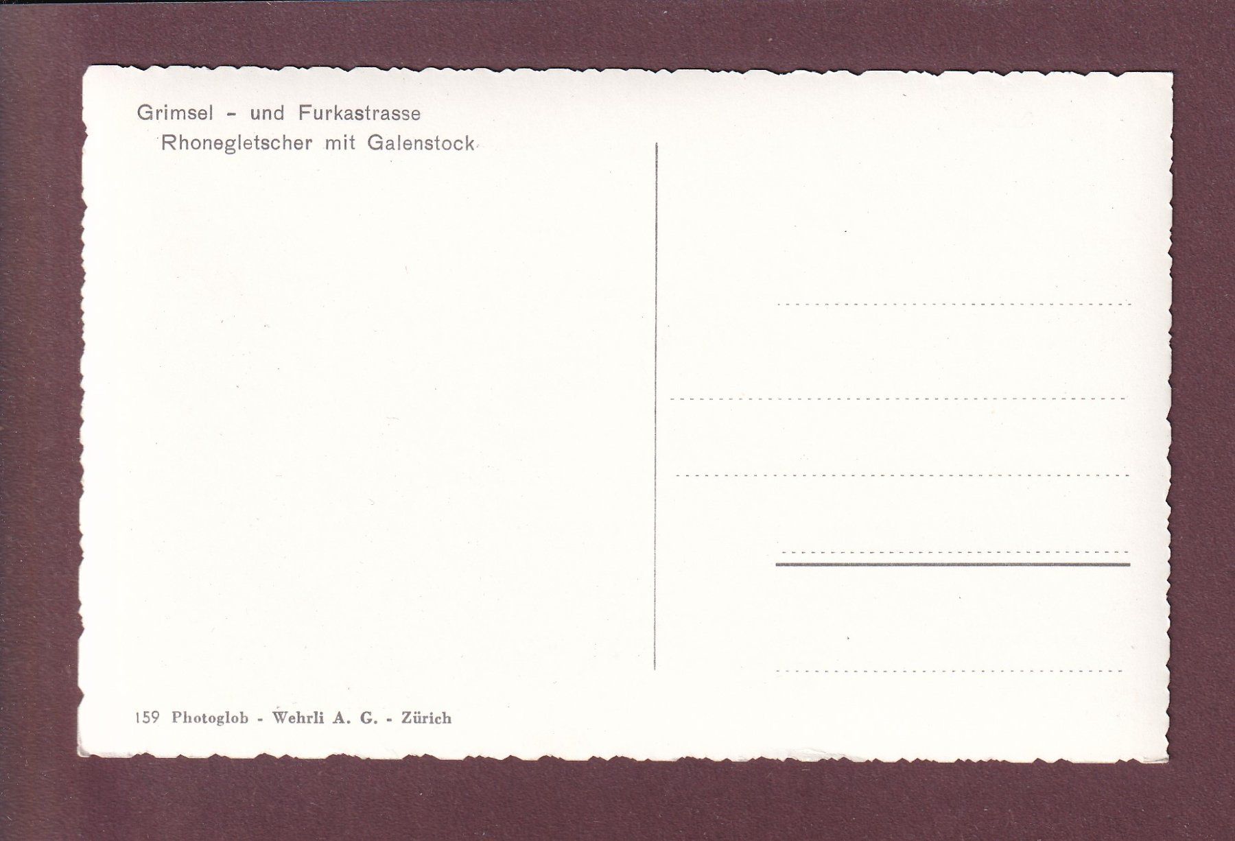 Cartes postales: RHONEGLETSCHER – D'occasion à Pully par nicecards 1