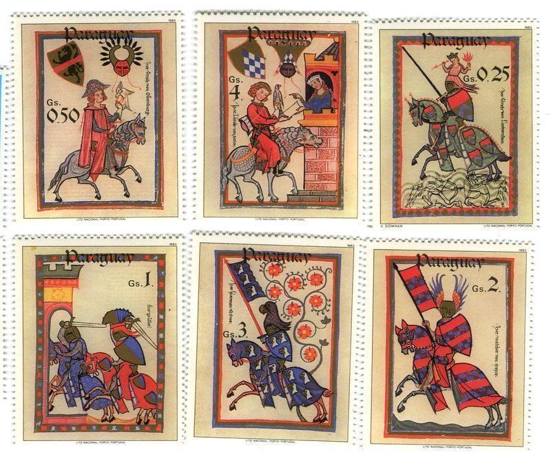 Tutti i francobolli: Briefmarken "Ritter". Paraguay. – Nuovo e nell'imballaggio originale da Basel venduto da Butsch5