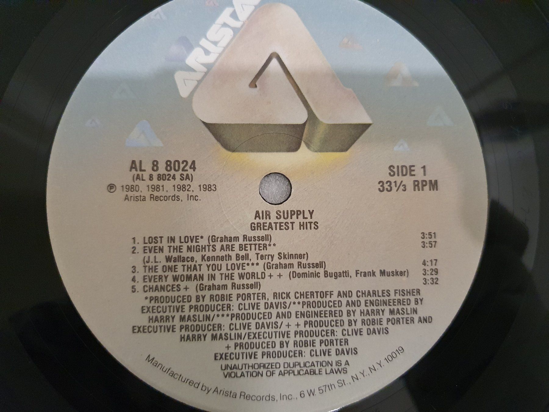 Dischi in vinile: Air Supply – Greatest Hits – Usato da Uster venduto da Vinyl-Leidenschaft 5