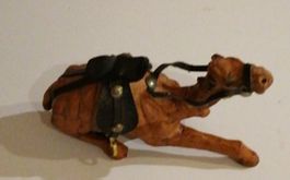 Kamel Figur Krippenfigur mit Sattel. Sammlerstück! 