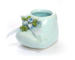 Keramik Babyschuh hellblau (5Stk.)