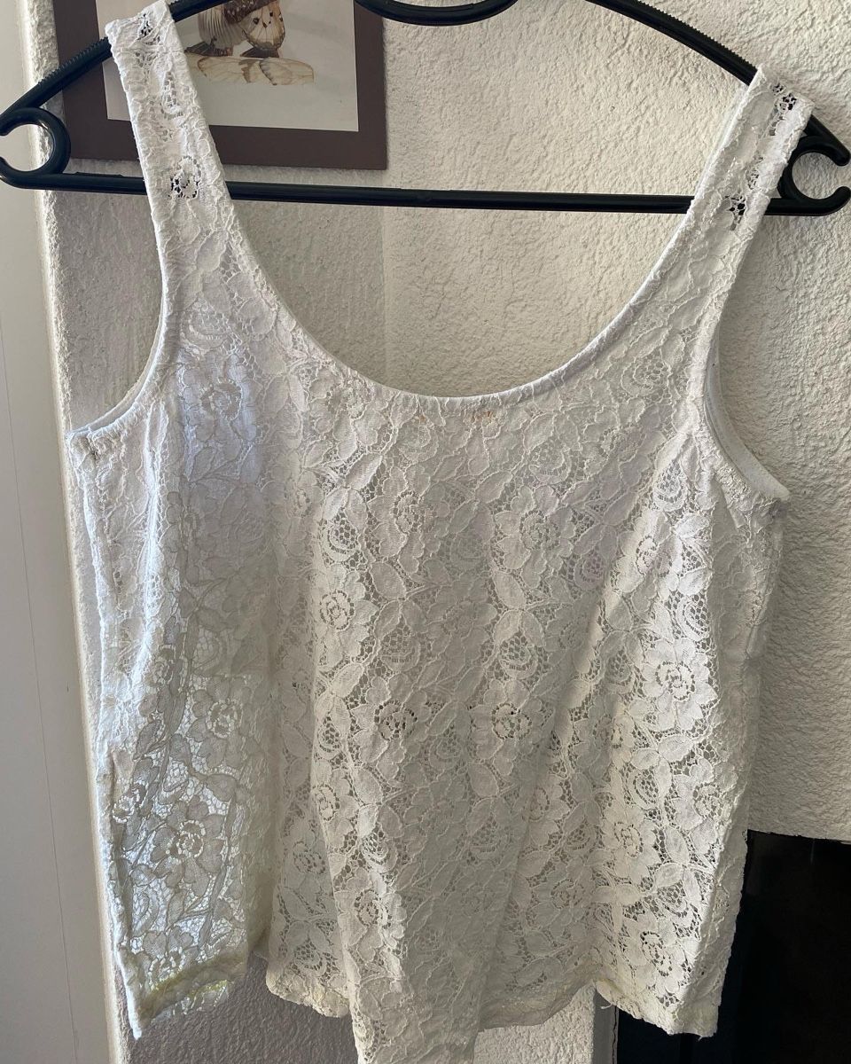 Bershka Top: Top blanc en dentelle Bershka – Usato da Mathod venduto da Alice977 1
