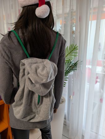 Rucksack/Hoodie  Grau -  Neuwertig - RSI - original