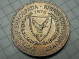 Zypern 50 Mils, 1976 neu