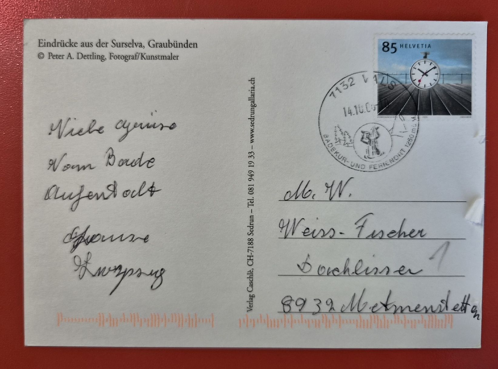Cartes postales: Surselva Graubünden 2006 – D'occasion à Melchnau par Arthurius 1