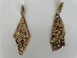 Boucles d'oreilles dorées clips, très légères, neuves
