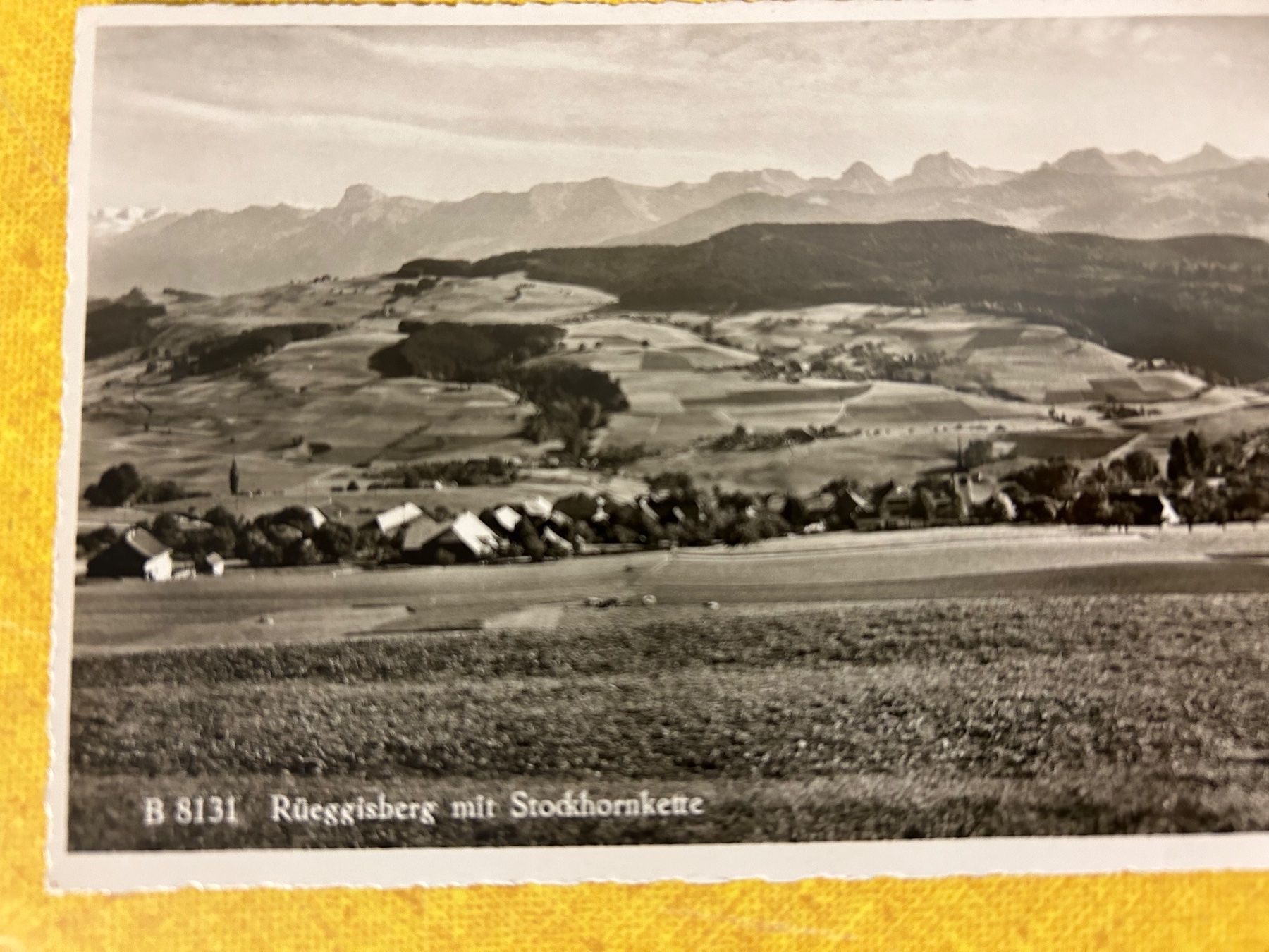 Cartoline postali: Alte Ansichtskarte Rüeggisberg mit Stockhornkette – Usato da Lanzenhäusern venduto da vic63 1