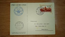 PA036 - Pro Aero no 36 sur carte Zurich 12.12.1943