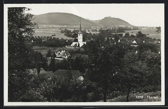 Cartoline postali: AK Therwil, Panorama mit Kirche – Usato da Berlin venduto da bartko-reher
