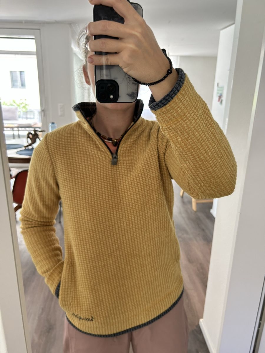 Pullover & Sweatshirts: Salt Cozy Mustard Yellow Fleece Pullover Top jacket sweater  – Neu (gemäss Beschreibung) aus Unterägeri von Rogucha