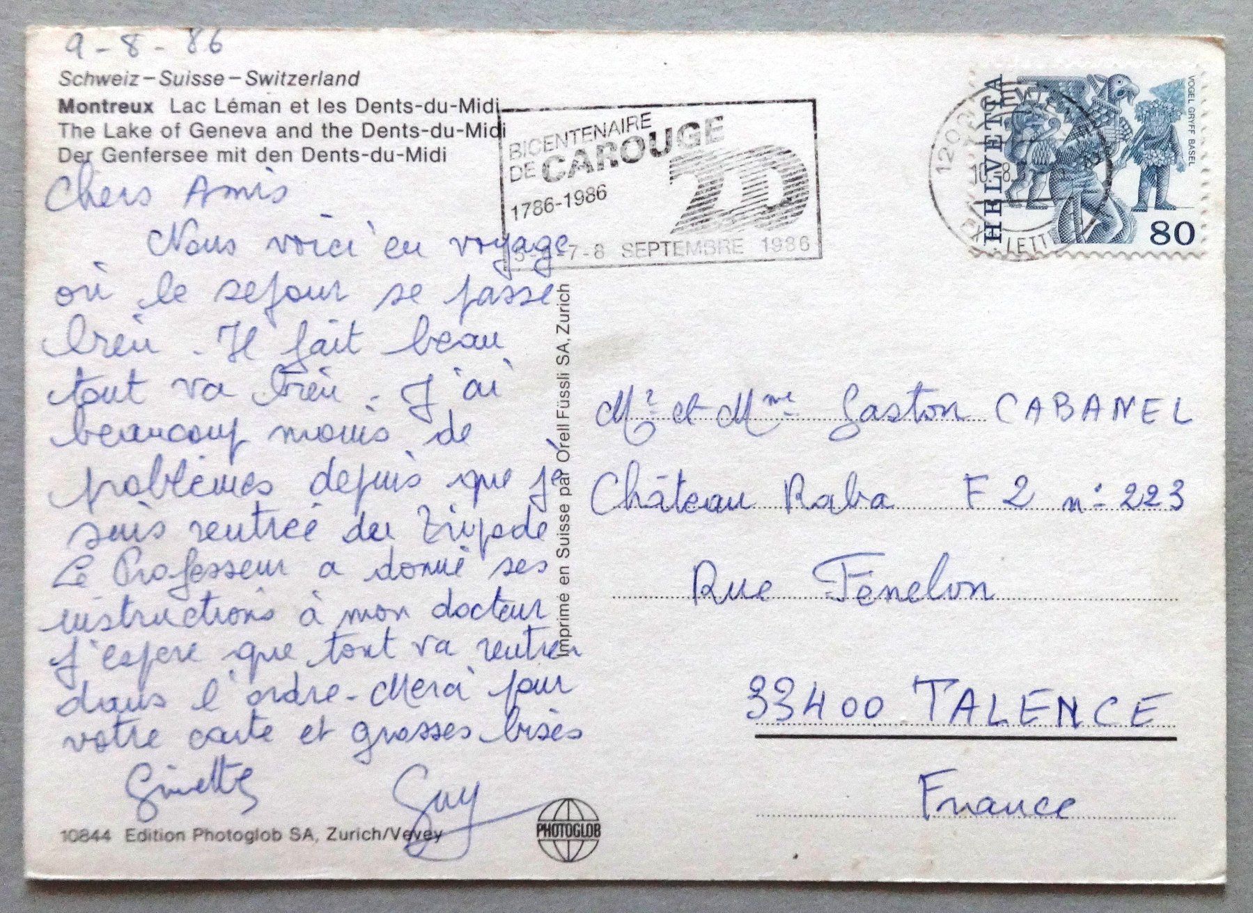 Cartoline postali: Montreux - Lac Léman – Difettoso da Fétigny venduto da Billy2miny 1