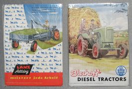 2 Blechschilder - Bischoff Diesel Tractors & Lanz Alldog