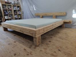 Altholzbalkenbett 180x200cm lang
