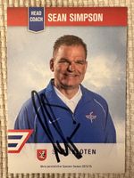 AK Autogramm von Kloten Flyers Eishockey / Sean Simplon