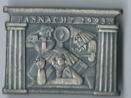 Fasnachtsplakette Basel, "Blaggedde" 1993 (Silber)