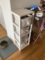 Regal mit 4 Körben, weiss, guter Zustand shabby chic