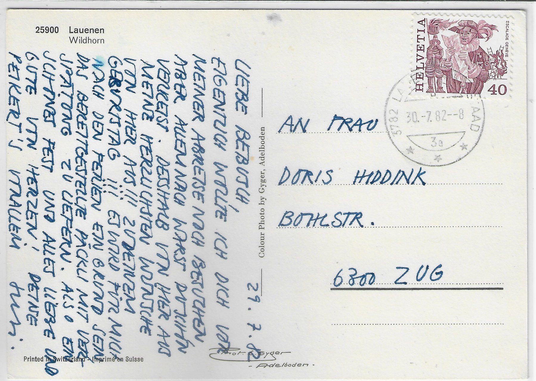 Cartoline postali: Lauenen - Dorfpartie – Usato da Ettingen venduto da Kartenplanet 1