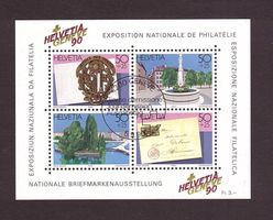 1990 Erinnerungsblock Helvetia Geneve 90