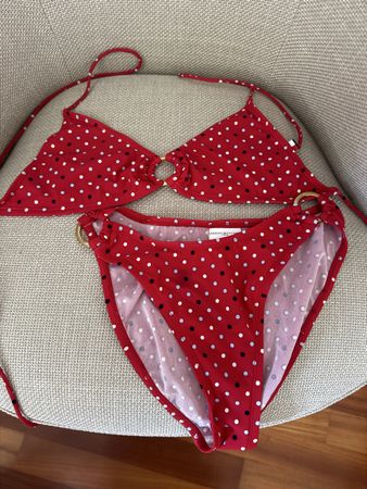 Tommy Hilfiger Bikini rot Punkte Groesse 8 neu