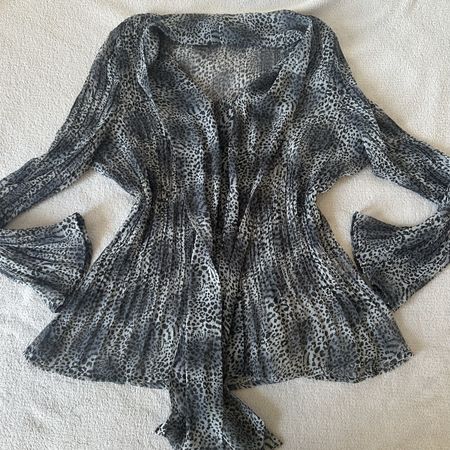 Vintage Damen Leopard Bluse M/L