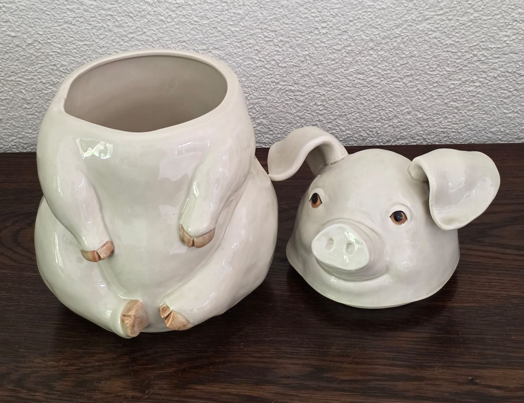 Contenitori & Simili: Keramik Schweinchen Vorratsdose mit Deckel – Usato da Rheinsulz venduto da Dred 3