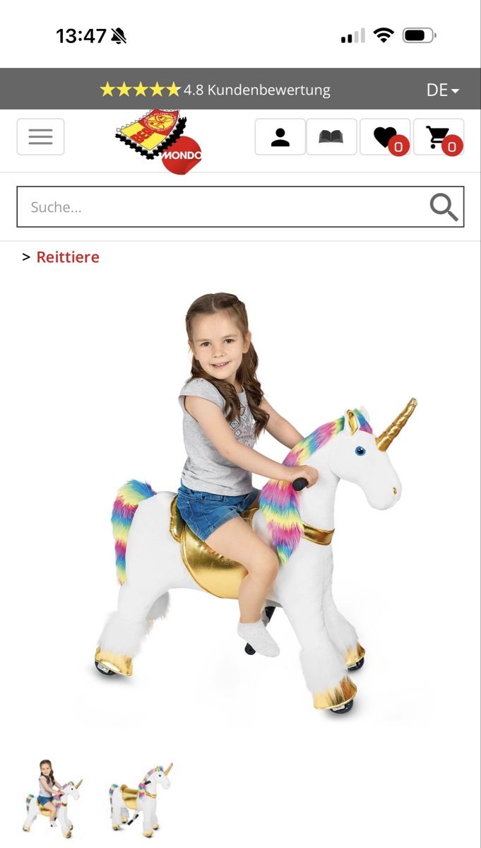 Bea Spielzeuge: Reittier Regenbogen – Gebraucht aus Liebefeld von Loleb