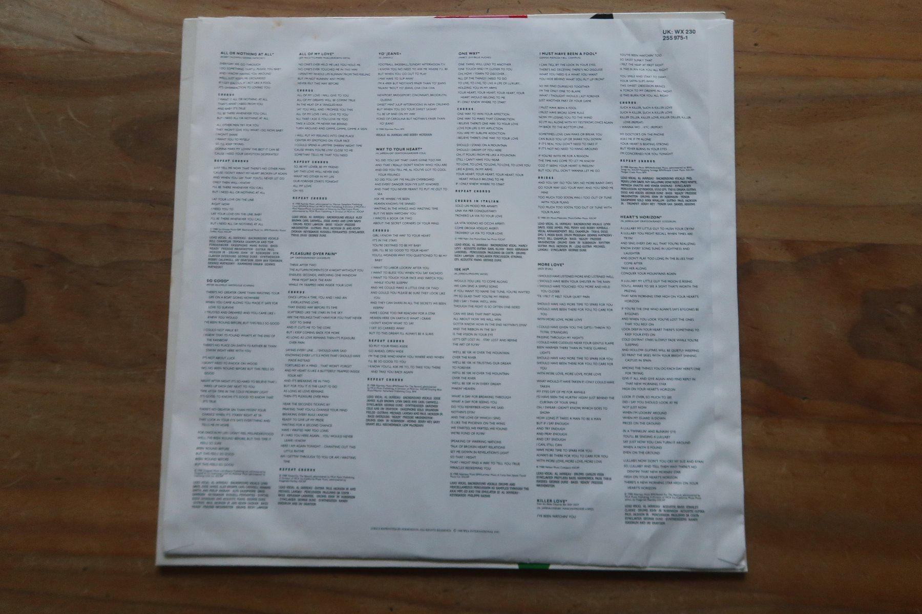 Schallplatten: AL JARREAU - HEART'S HORIZON - VINYL LP – Gebraucht aus Basel von Patiscat 4