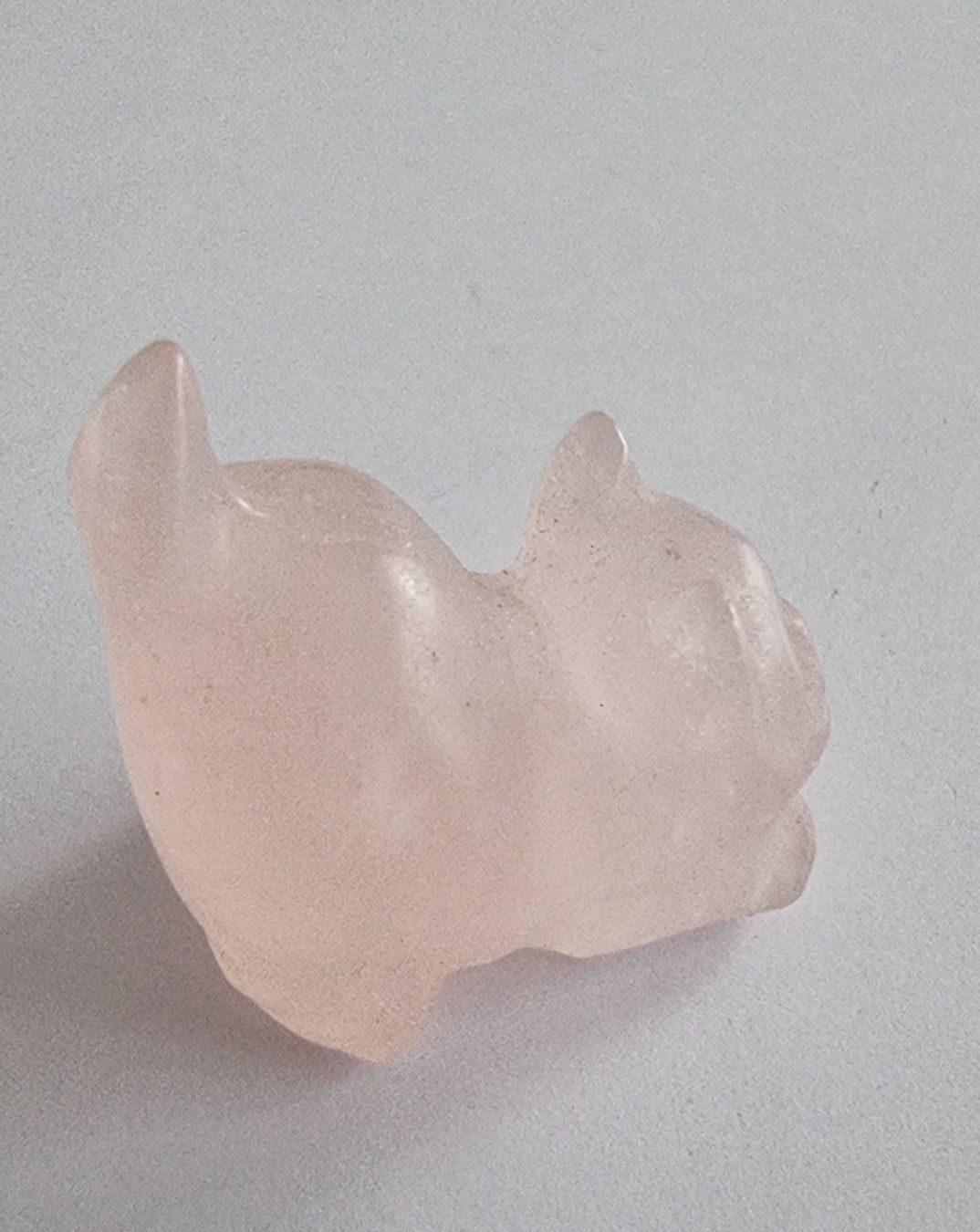Statuette: Rosenquarz Katze Statue / Figur – Nuovo e nell'imballaggio originale da Menziken venduto da Mirager 4