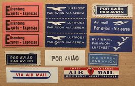 Vignetten, Marken Luftpost, Air Mail, Diverses