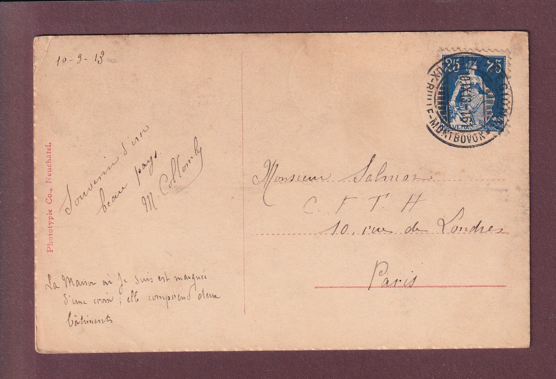 Cartoline postali: CHÂTEL-SAINT-DENIS - Moléson - 1913 – Usato da Pully venduto da nicecards 1