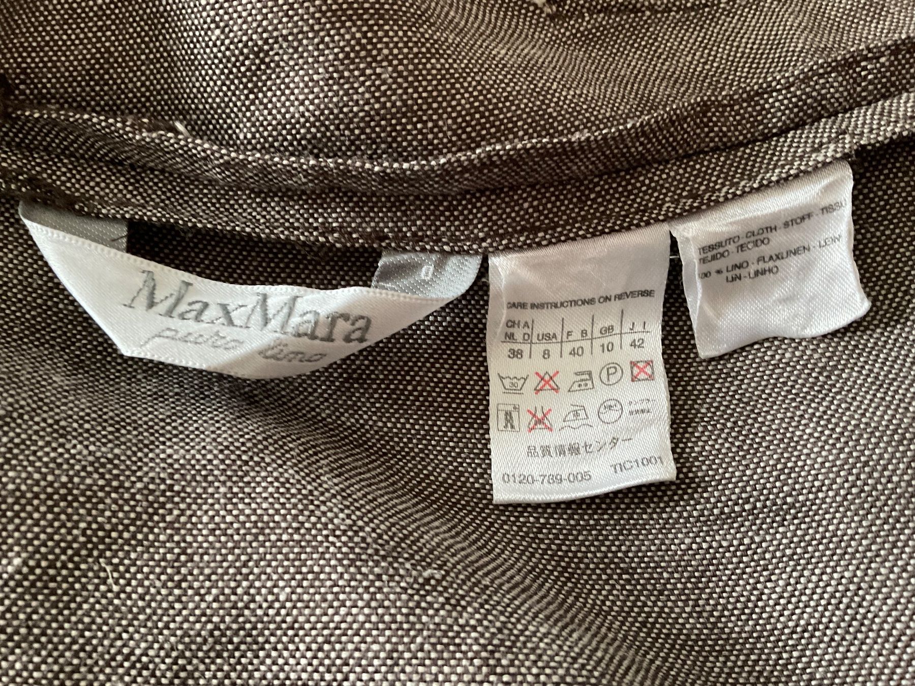 Max Mara Jacken: MAX MARA 100% Leinen oversize Jacke Gr 38 braun – Gebraucht aus Urdorf von alda02 4