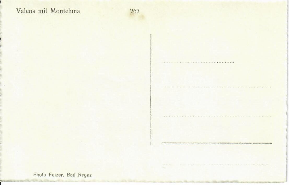 Cartoline postali: Valens mit Monteluna – Usato da Hochdorf venduto da Ziegel-16 1