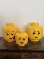 Lego Aufbewahrungsbox Köpfe 3 Stück gebraucht