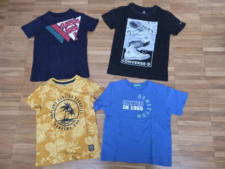 4 T-Shirts im Set, Grösse 98/104 Sommer, Top Zustand