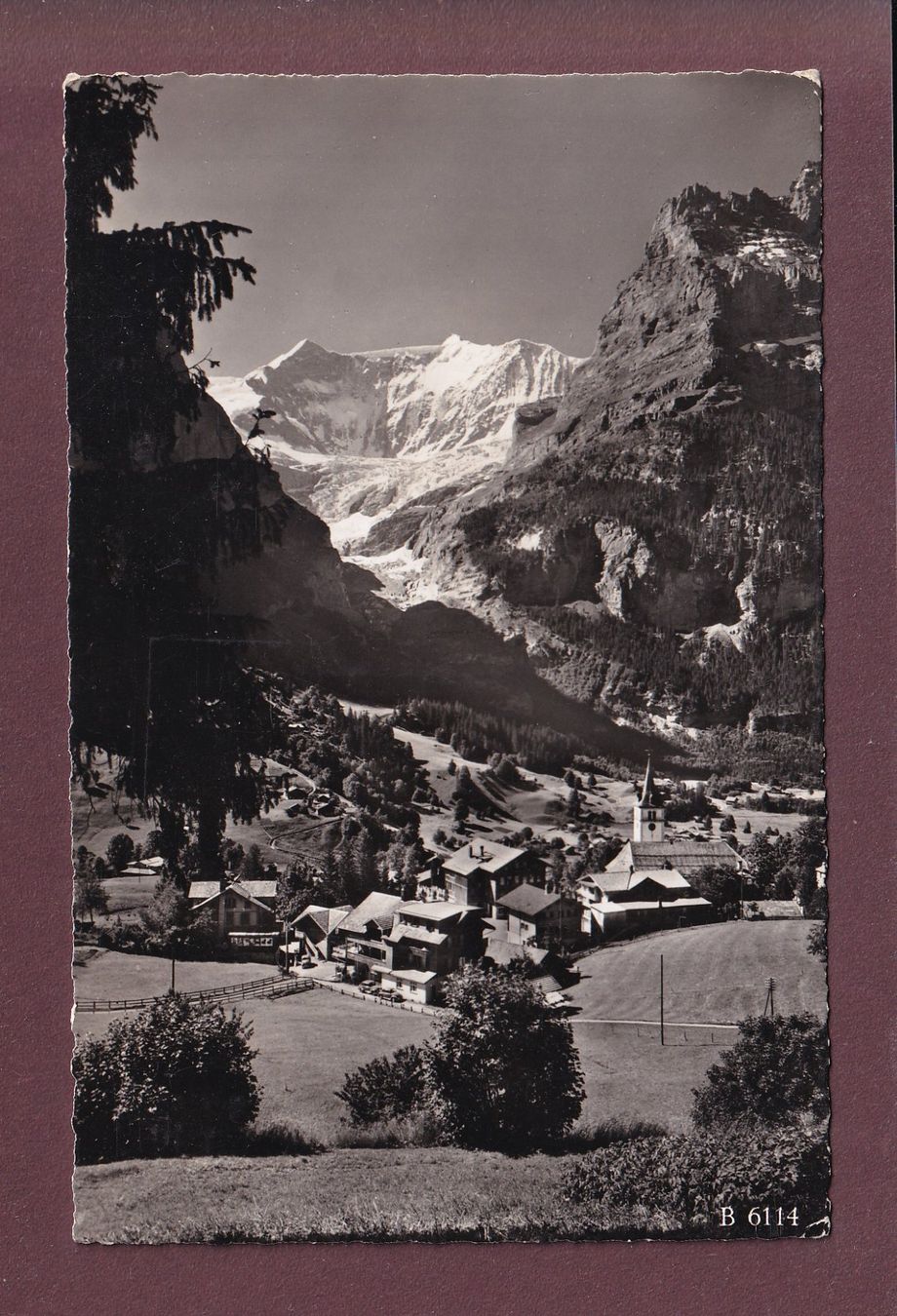 Cartoline postali: GRINDELWALD - Kirche - 1954 – Usato da Pully venduto da nicecards