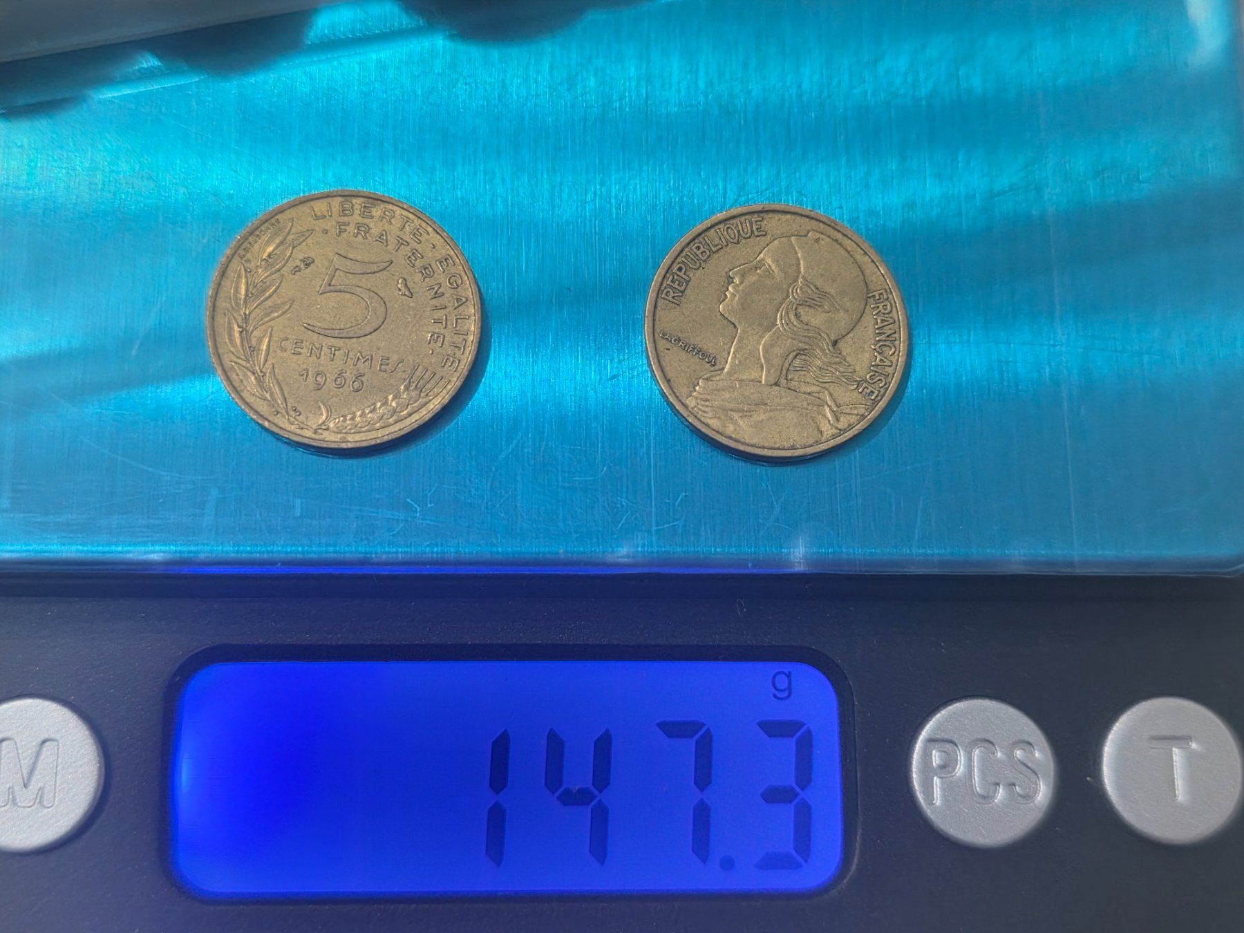 Alle Münzen: 5 Centimes Republice Frankreich 147.3 gr. – Gebraucht aus Scherzingen von Benjanil 1