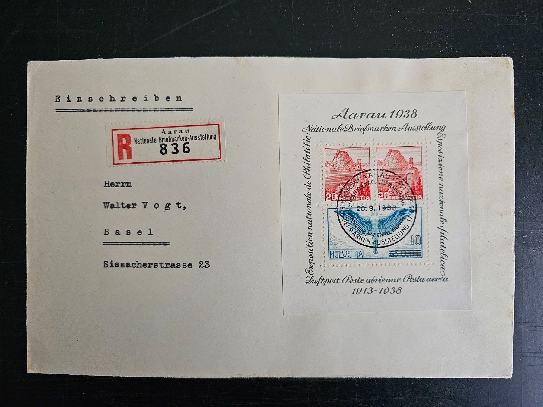 Aarauerblock auf R-Brief (Block A) (Gebraucht) in Steffisburg für CHF 0 ...
